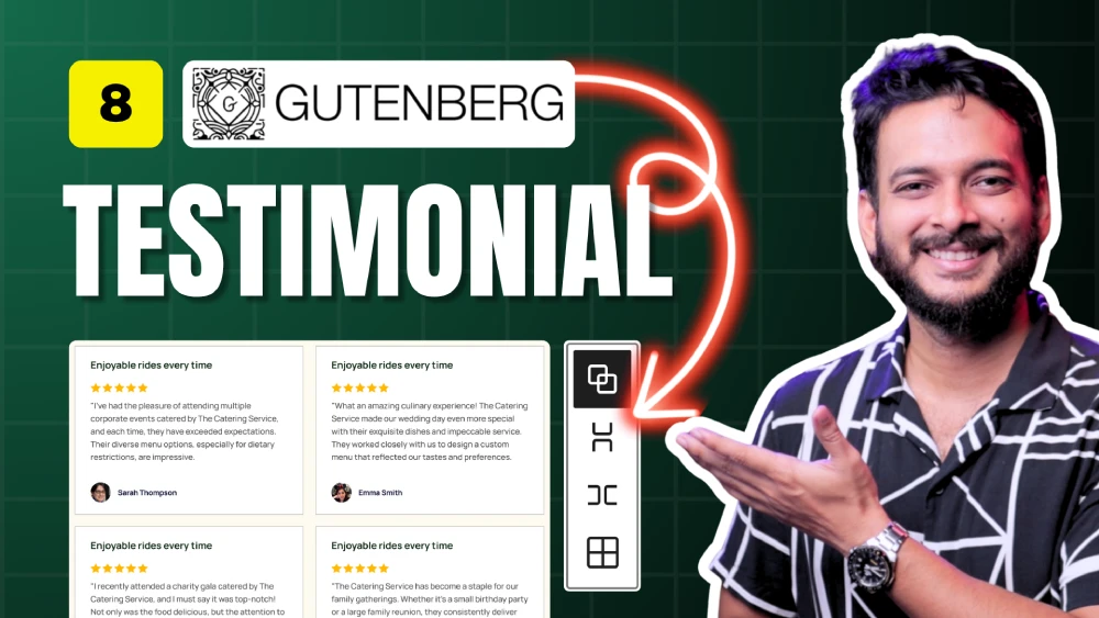 Design Testimonials section in Gutenberg